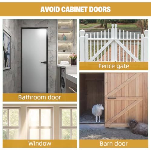 HASTHIP® Door Latch Lock 90° 180° Gate Rugged Aluminum Alloy No Drill for Door Closet Cabinet with Screw Packs Installation Accessories 2 PCS HASTHIP® Door Latch Lock 90° 180° Gate Rugged Aluminum Alloy No Drill for Door Closet Cabinet with Screw Packs Installation Accessories 2 PCS